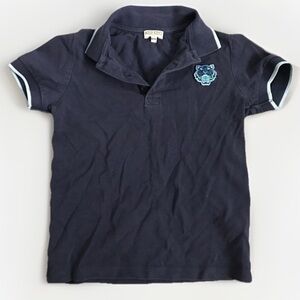 KENZO PARIS BOYS POLO SHIRT SHORT SLEEVE NAVY TIGER EMBROIDERY 8